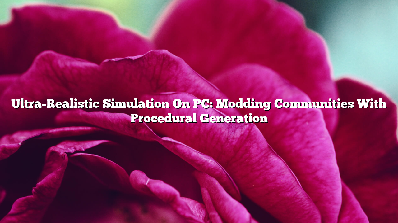 Ultra-Realistic Simulation On PC: Modding Communities With Procedural Generation